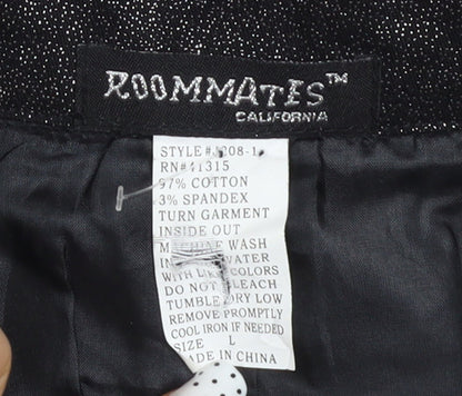 Roommates California Women’s Black L Glitter Blazer Jacket