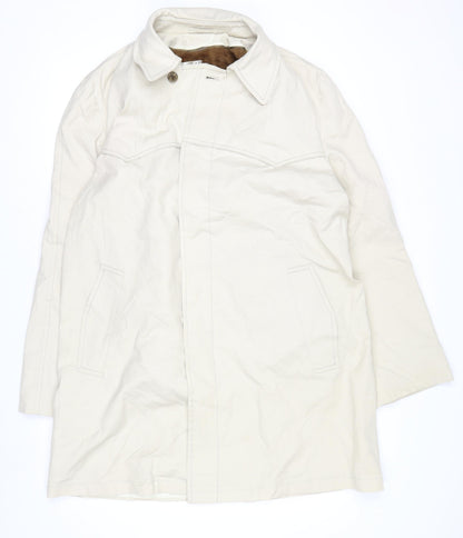 Campus Men's Beige 38 Rain Coat Water Resistant Lined Cotton Outerwear
