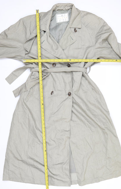 Towne from London Fog Womens Beige Trench Coat Size 8 Belted Classic Style
