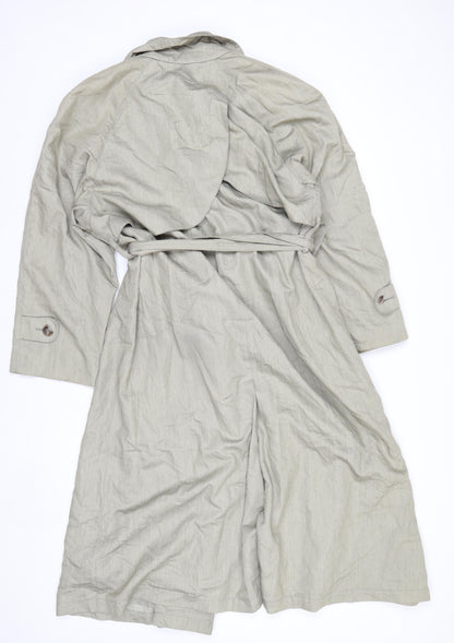 Towne from London Fog Womens Beige Trench Coat Size 8 Belted Classic Style