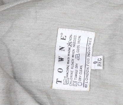 Towne from London Fog Womens Beige Trench Coat Size 8 Belted Classic Style