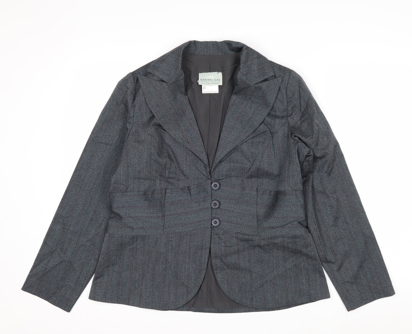 Pantry Bay Petite Women’s Grey Pinstripe Stretch Suit Jacket M