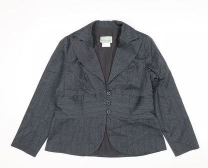 Pantry Bay Petite Women’s Grey Pinstripe Stretch Suit Jacket M