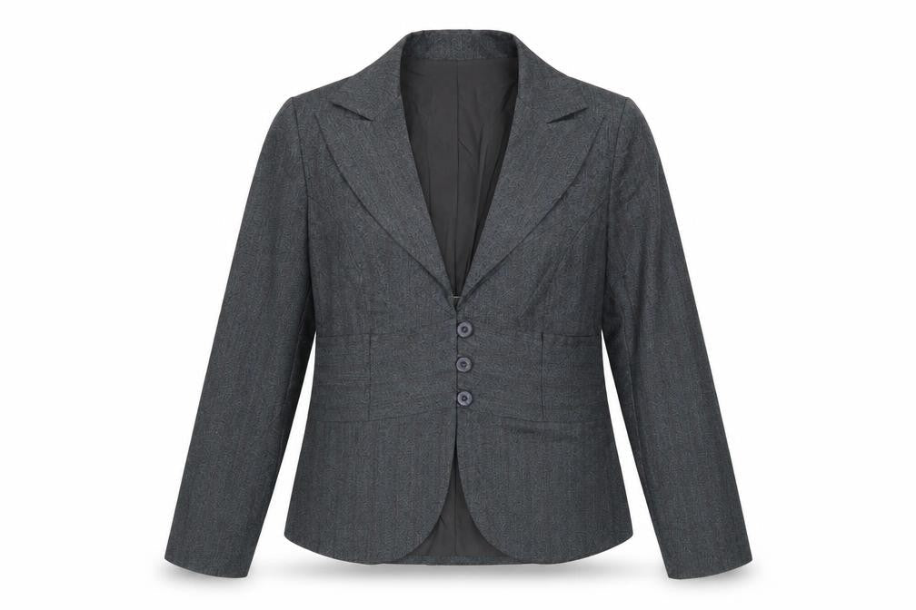 Pantry Bay Petite Women’s Grey Pinstripe Stretch Suit Jacket M