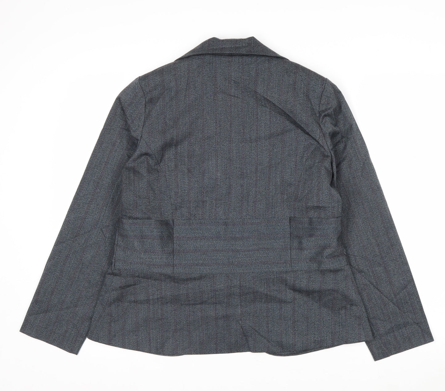 Pantry Bay Petite Women’s Grey Pinstripe Stretch Suit Jacket M