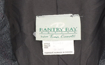 Pantry Bay Petite Women’s Grey Pinstripe Stretch Suit Jacket M