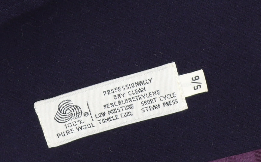 Forecaster of Boston Womens Blue Wool Belted Overcoat Size 6