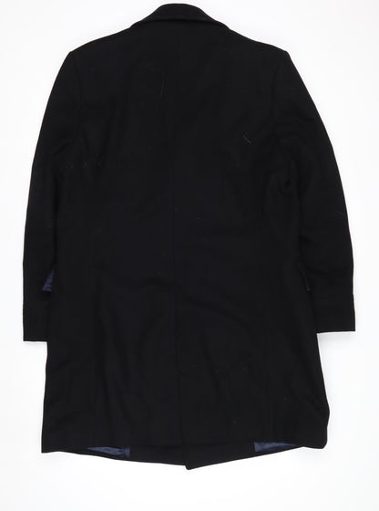 Austin Reed Men's Black Wool Cashmere Pea Coat Size 40R