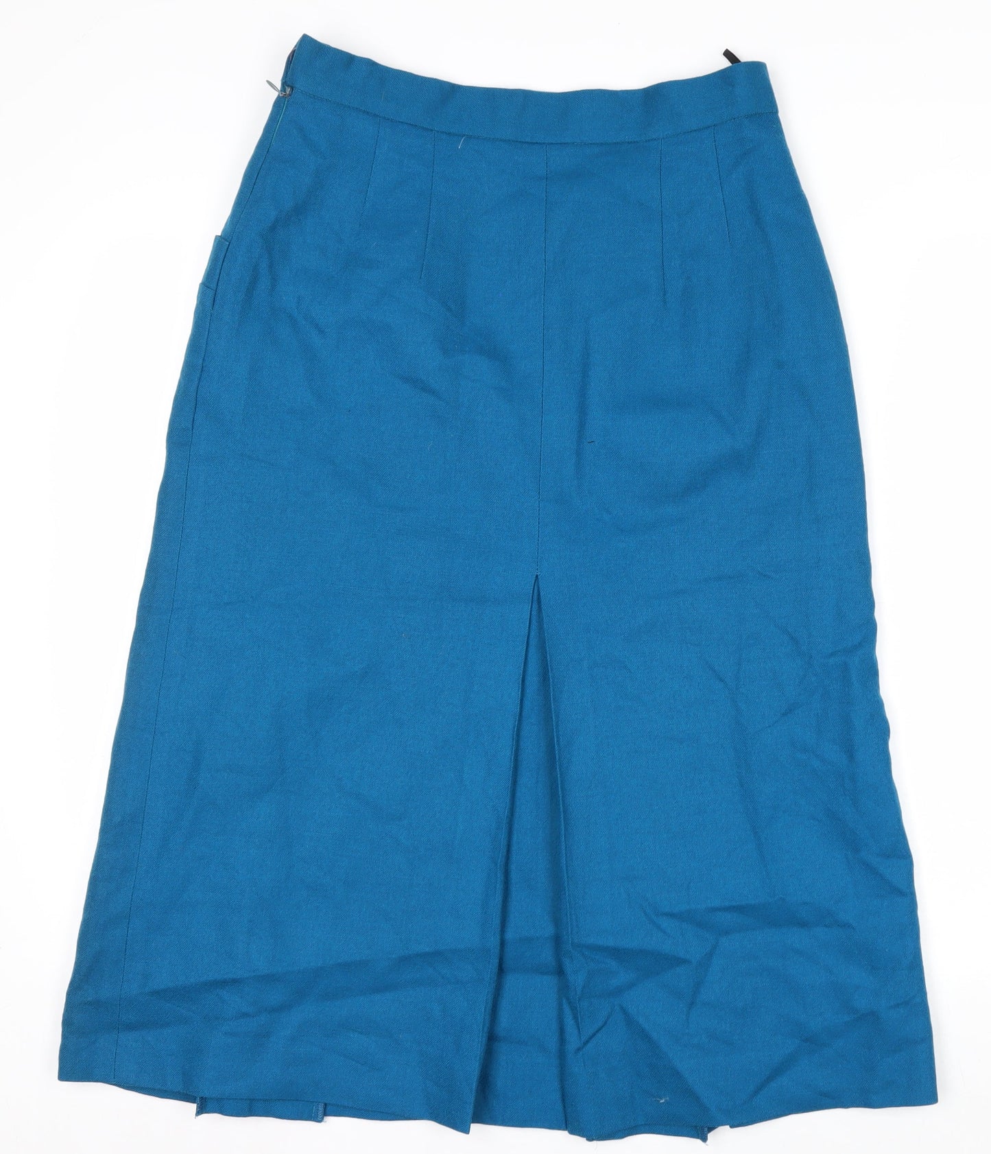 Austin Reed Women's Blue Wool A-Line Midi Skirt Size 14
