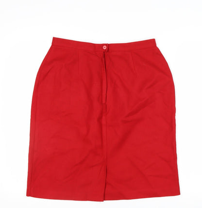 Fundamental Things Women’s Red Wool Knee Length Pencil Skirt Size 12