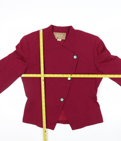 Saville Womens Red Double-Breasted Suit Jacket Size 10 Classic Fit