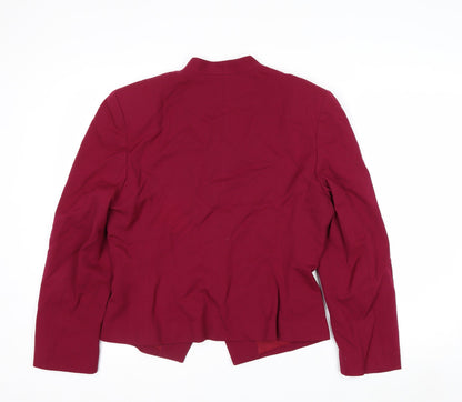 Saville Womens Red Double-Breasted Suit Jacket Size 10 Classic Fit