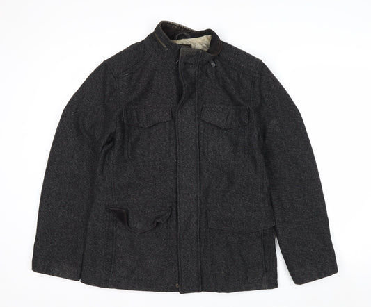 Saint George by Duffer Men’s Grey Wool Tweed Field Jacket Small