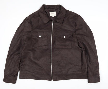 Marks and Spencer Men’s Brown Suede Bomber Jacket 2XL