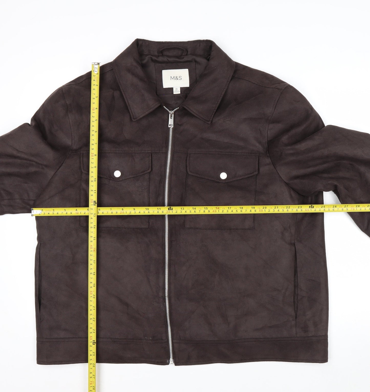Marks and Spencer Men’s Brown Suede Bomber Jacket 2XL