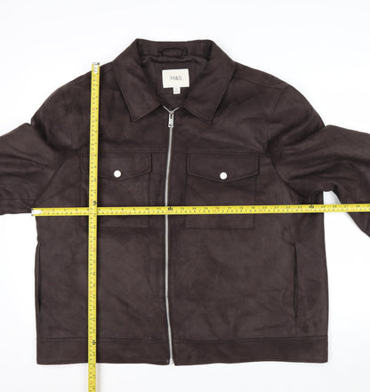 Marks and Spencer Men’s Brown Suede Bomber Jacket 2XL