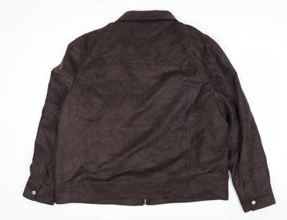 Marks and Spencer Men’s Brown Suede Bomber Jacket 2XL
