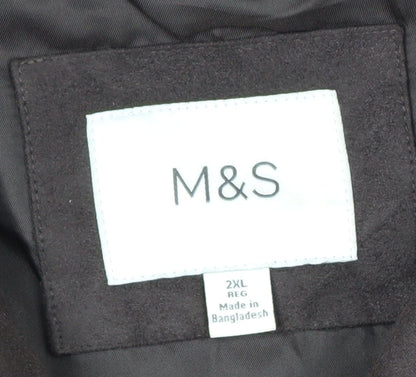 Marks and Spencer Men’s Brown Suede Bomber Jacket 2XL