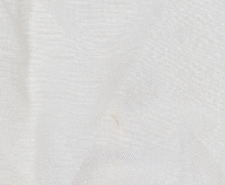 CC Women’s Ivory Silk Linen Blazer Size 16 Shawl Collar One Button