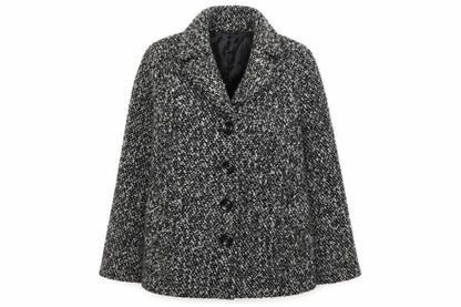 Marks & Spencer Per Una Women Grey Wool Blend Button Coat Size 16
