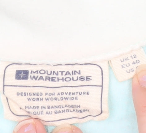 Mountain Warehouse Women Blue Size 12 Fleece Pullover 1/2 Zip Sweatshirt