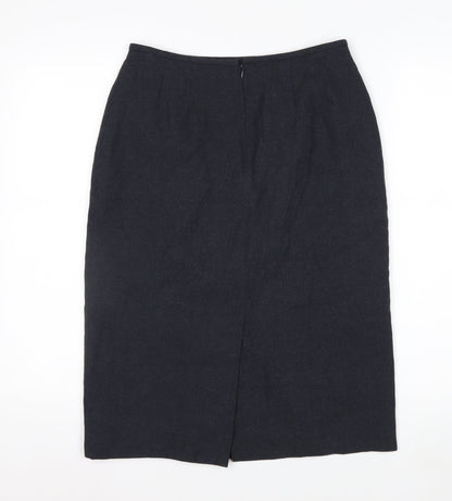 Kasper Women's Black Petite 6 Pencil Midi Skirt Lined Workwear