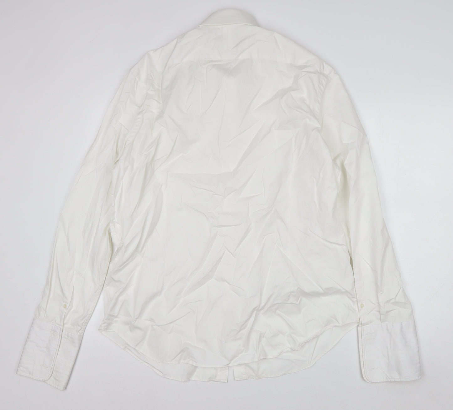 Jasper Conran Men's White 17.5in Tailored Fit Long Sleeve Cotton Dress Shirt
