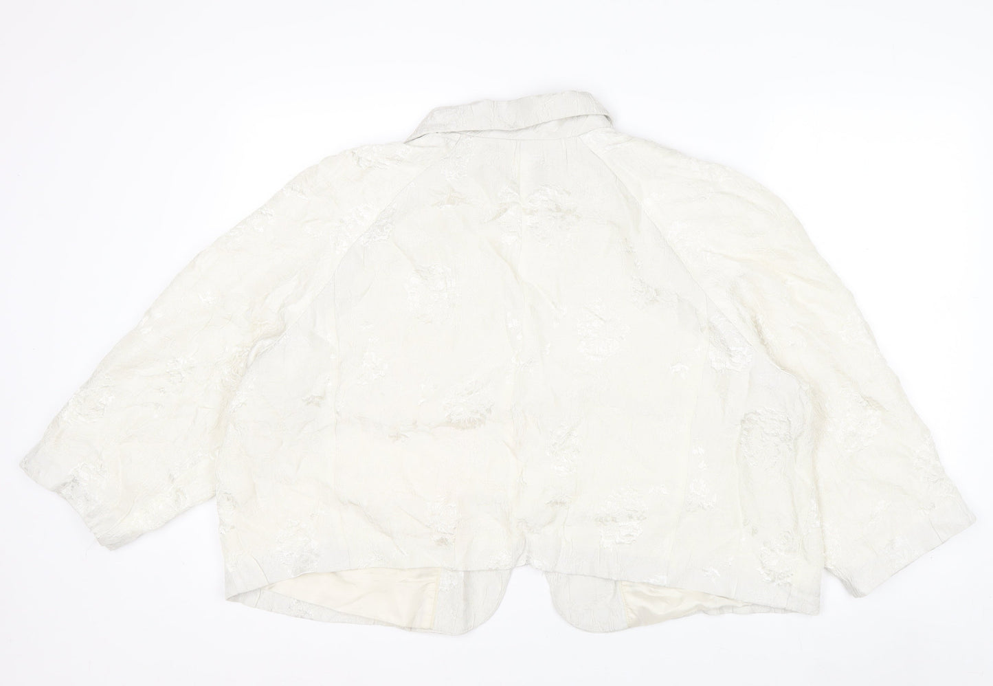 Marks and Spencer Autograph Women Ivory Textured Blazer Jacket UK 22