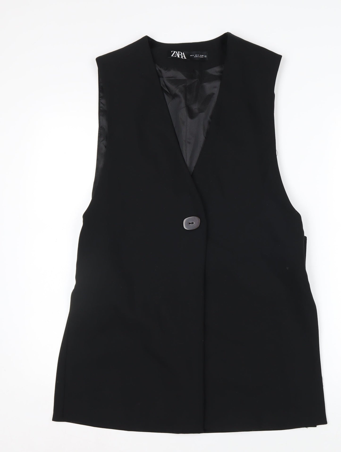 Zara Women Black Sleeveless Shift Dress Size S