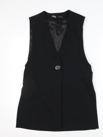 Zara Women Black Sleeveless Shift Dress Size S