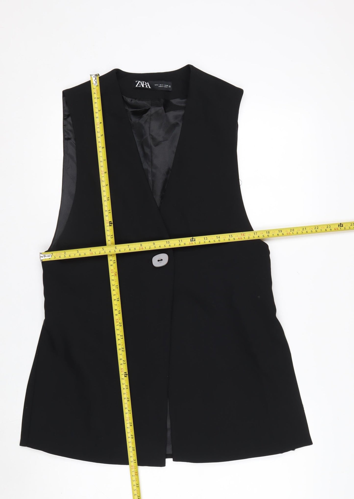 Zara Women Black Sleeveless Shift Dress Size S