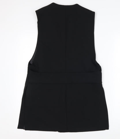 Zara Women Black Sleeveless Shift Dress Size S
