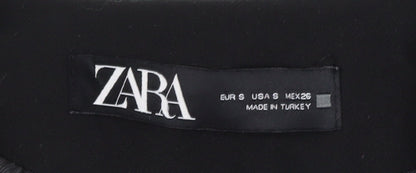 Zara Women Black Sleeveless Shift Dress Size S