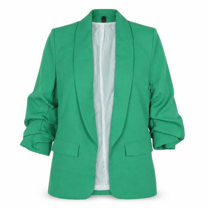 New Collection Women's Green Shawl Lapel Blazer Size S