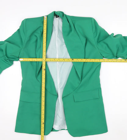 New Collection Women's Green Shawl Lapel Blazer Size S