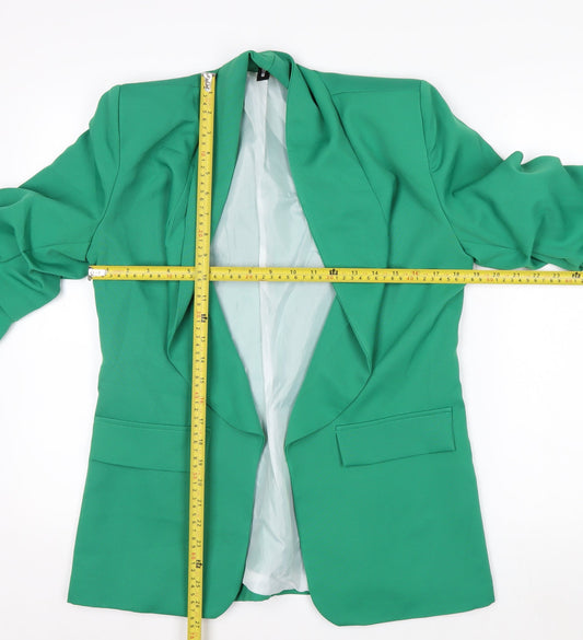 New Collection Women's Green Shawl Lapel Blazer Size S