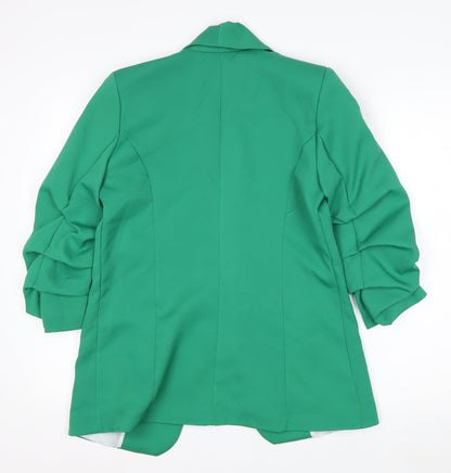 New Collection Women's Green Shawl Lapel Blazer Size S