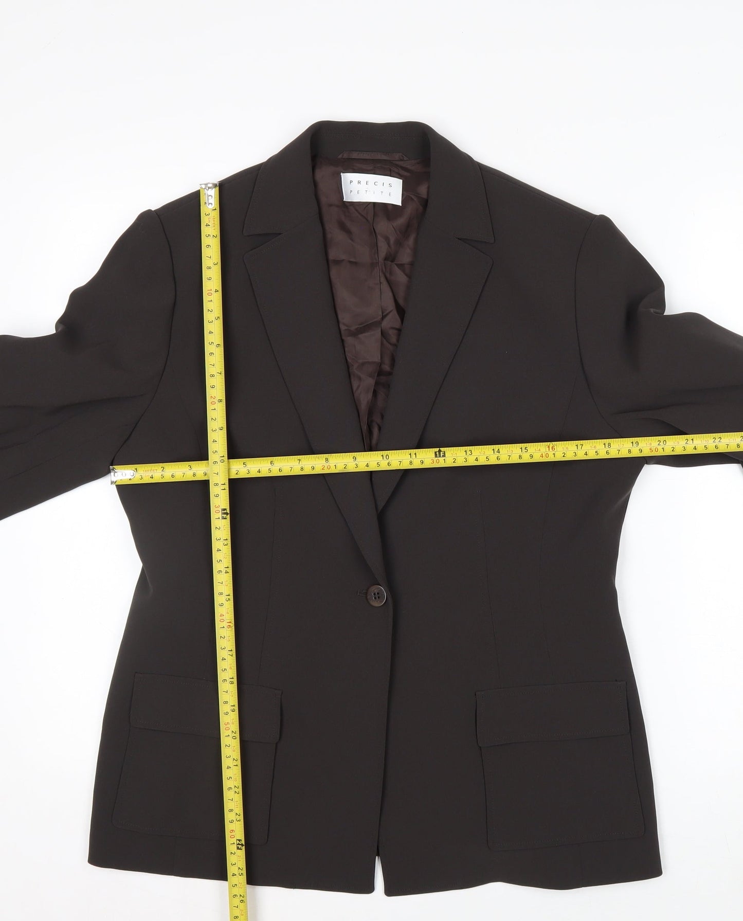 Precis Petite Women Black Size 16 Single-Breasted Suit Jacket