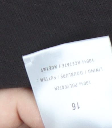 Precis Petite Women Black Size 16 Single-Breasted Suit Jacket