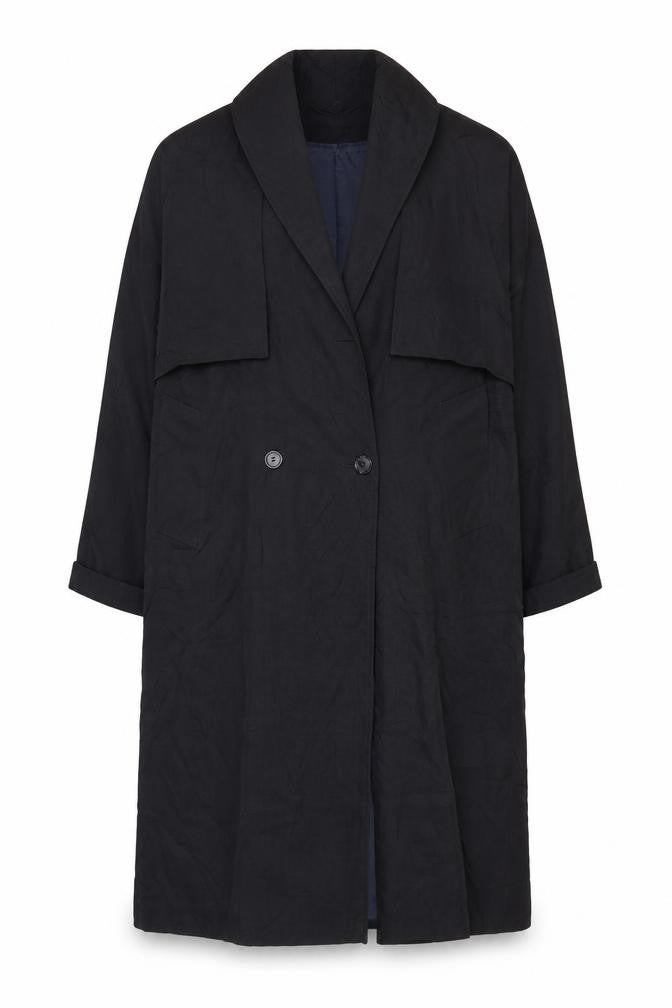 J.M. Joss Women's Black Petite 10 Long Overcoat Polyester Lined Classic Style