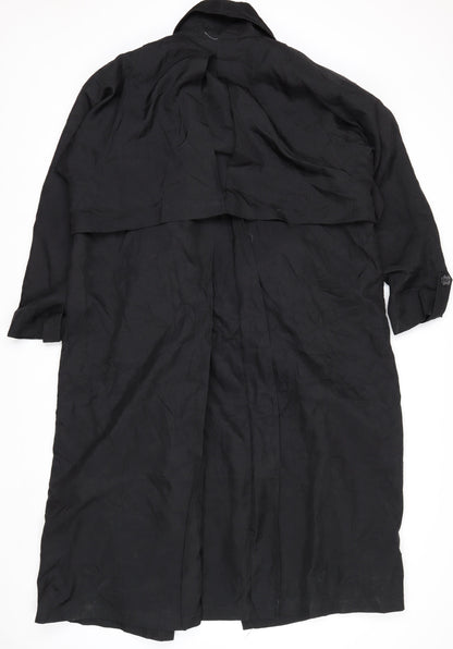 J.M. Joss Women's Black Petite 10 Long Overcoat Polyester Lined Classic Style