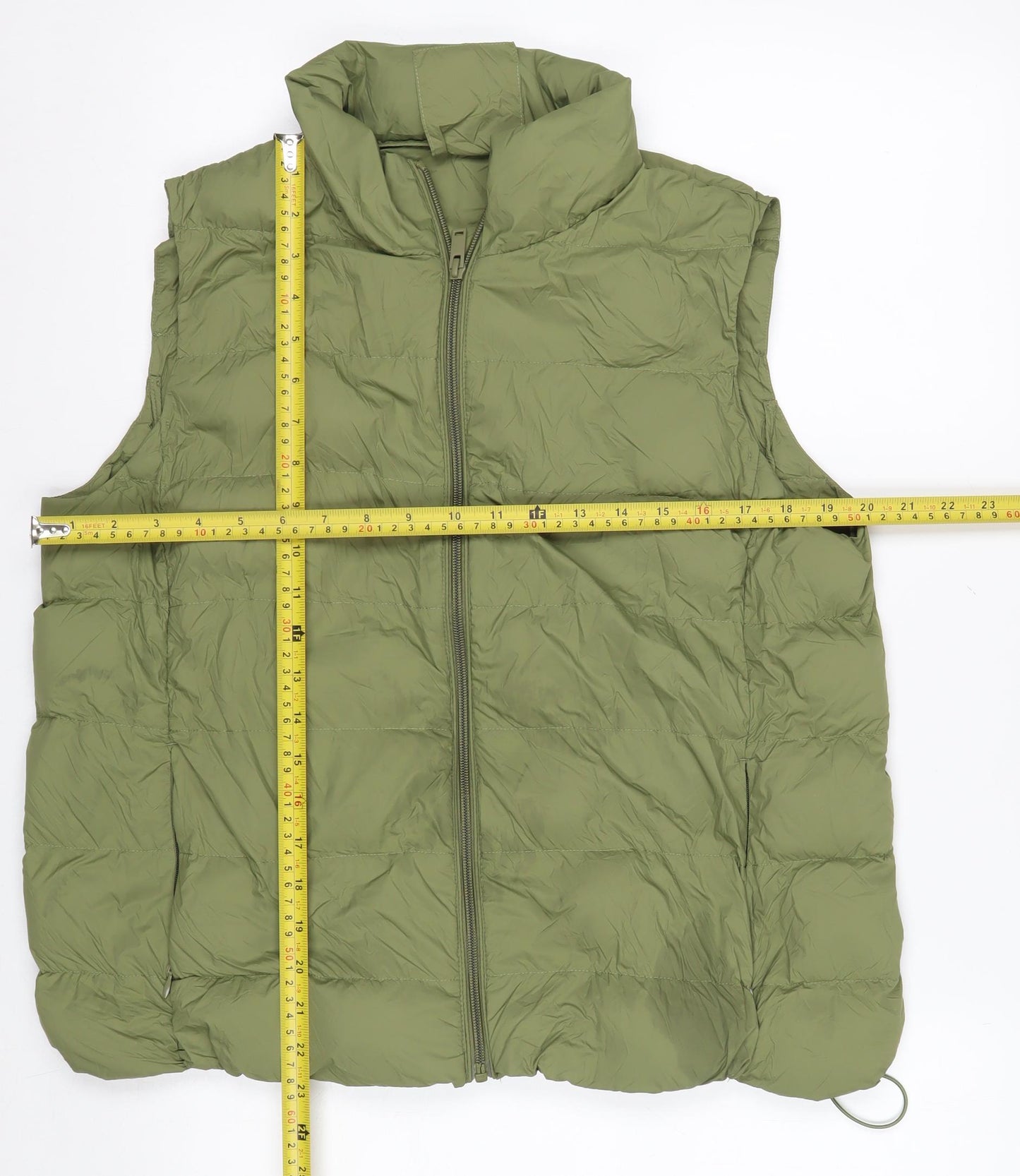 Marks and Spencer Womens Green Quilted Puffer Down Gilet Size 14