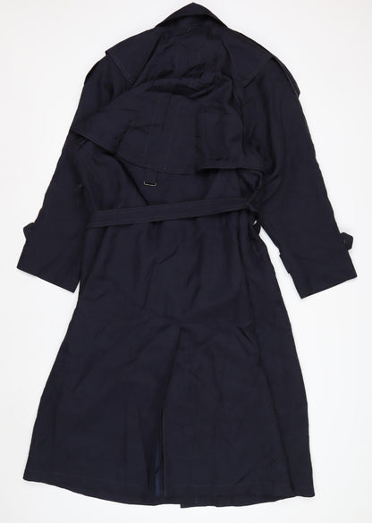 Thunder Bay Women's Blue Polyester Long Trench Coat Size 8
