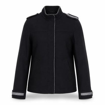 Marks and Spencer Women's Black Wool Blend Military Jacket UK 10