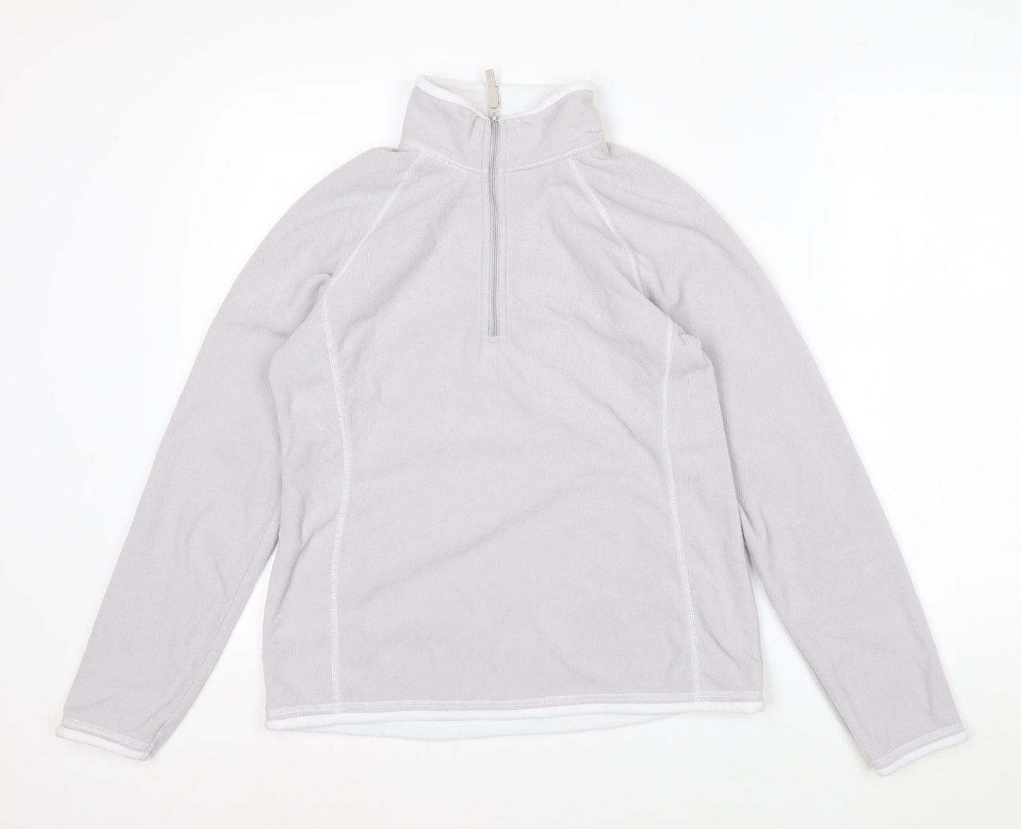 Mountain Warehouse Women Grey Fleece 1/2 Zip Pullover UK 12