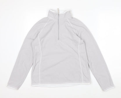 Mountain Warehouse Women Grey Fleece 1/2 Zip Pullover UK 12