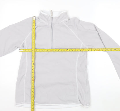 Mountain Warehouse Women Grey Fleece 1/2 Zip Pullover UK 12