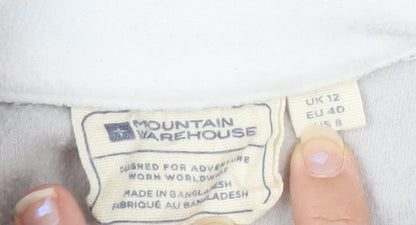 Mountain Warehouse Women Grey Fleece 1/2 Zip Pullover UK 12