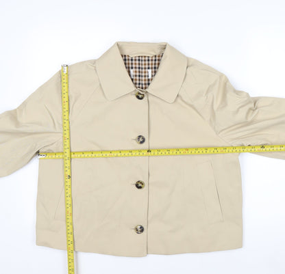 Marks and Spencer Women’s Beige Cotton Trench Jacket Size 14