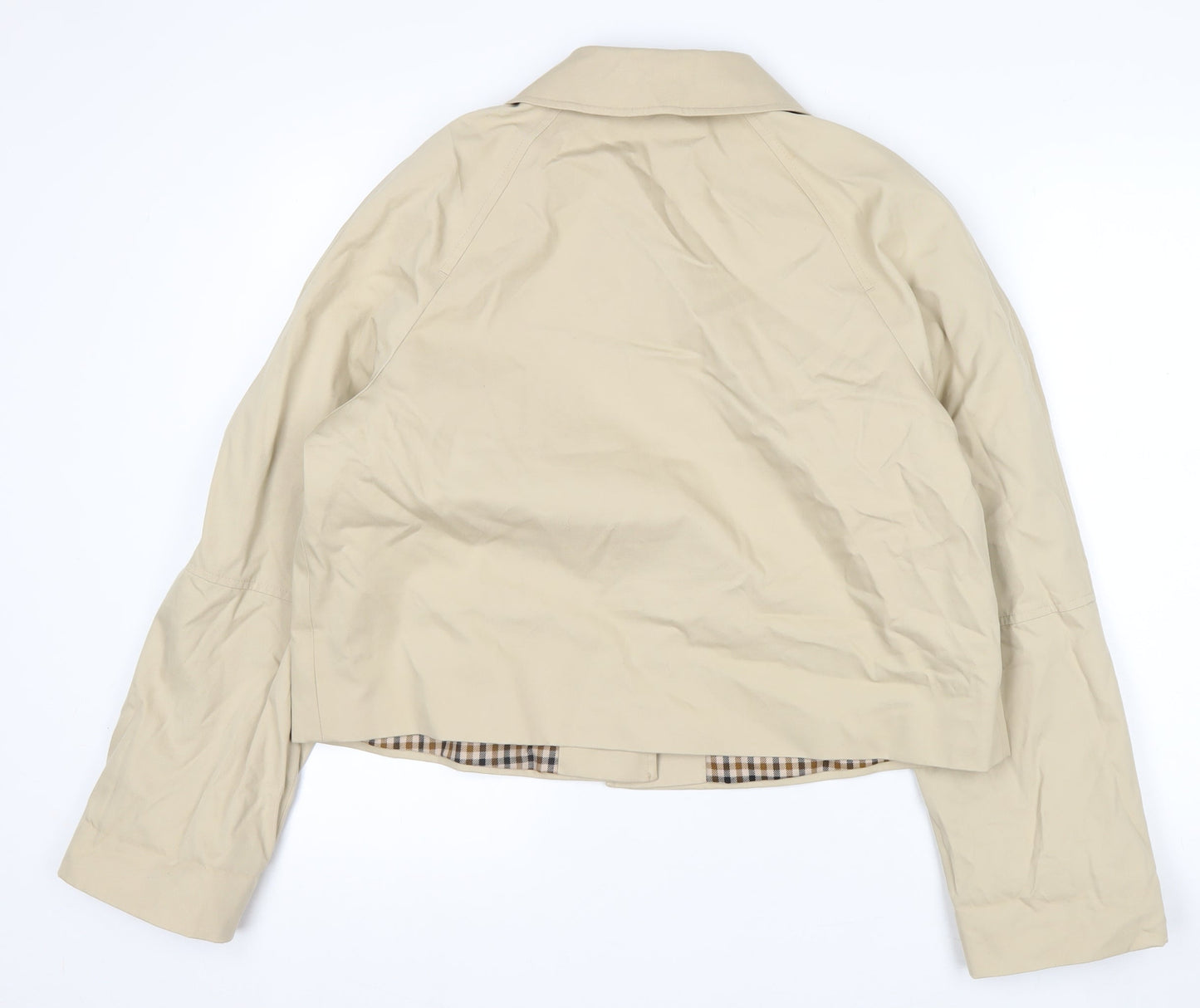 Marks and Spencer Women’s Beige Cotton Trench Jacket Size 14
